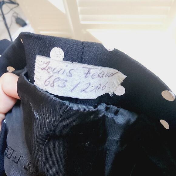 LOUIS FERAUD POLKA DOT BLACK & WHITE JACKET SIZE 8 - Picture 5 of 8